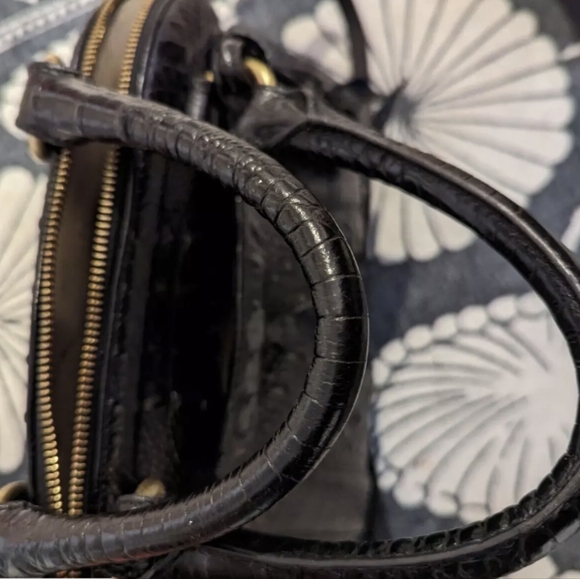 Brahmin Louise Rose Satchel in Black - Picture 6 of 16